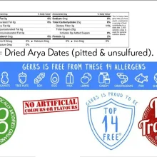 Dried Premium Grade Pitted Dates, Resealable Bag non-GMo