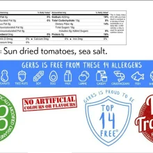 Sea Salted Sun Dried Tomato Halves, Pound Resealable Bag by Gerbs