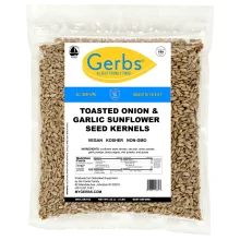 Toasted Onion & Garlic Roasted Sunflower Seed Kernels, Resealable Bag Free from Top 14 Food Allergens
