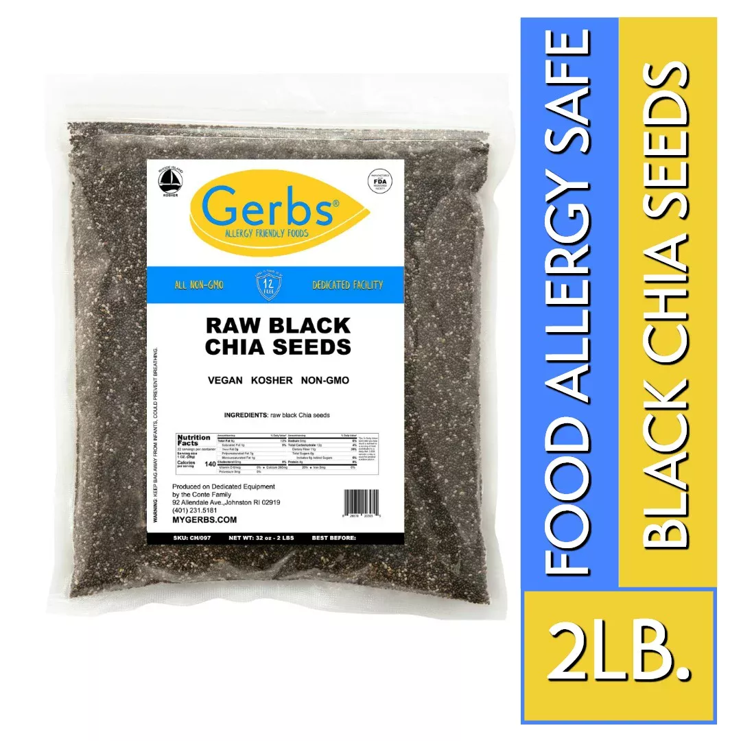 Raw Premium Grade Black Chia Seeds, Resealable Bag Allergy Friendly FoodsRaw Premium Grade Black Chia Seeds, Resealable Bag Qualities