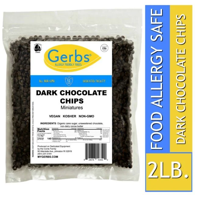 Premium Mini Baking Dark Chocolate Chips, Miniature Size Semi Sweet Cacao, Resealable Bag Optimum Health Benefits