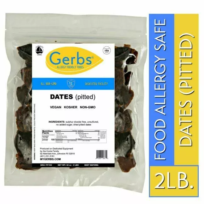 Dried Premium Grade Pitted Dates, Resealable Bag