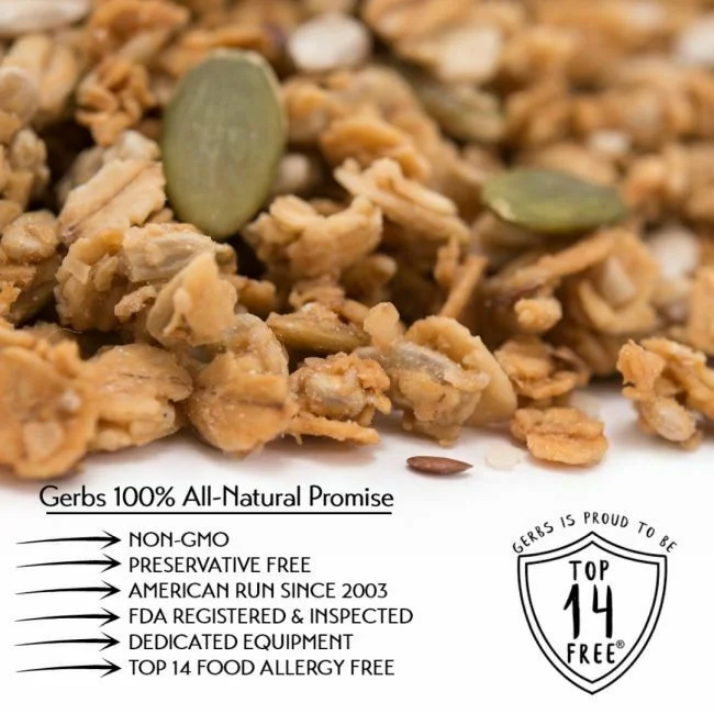 Super Five Seed (pumpkin, sunflower, flax, chia, hemp) Harvest Granola, Resealable Bag Optimum Health Benefits
